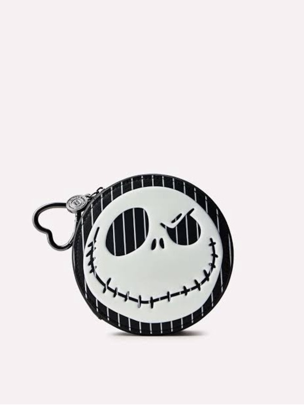 Bath & Body Works Jack Skellington Round Coin Pouch - Black & White
